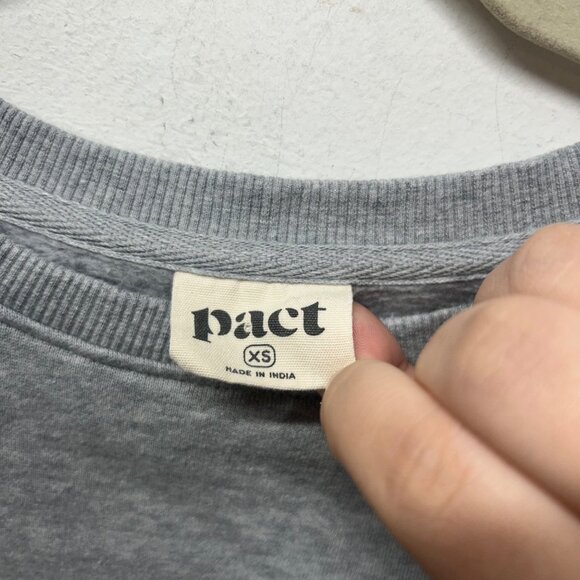 Pact organic 100% cotton neutral gray basics sweater XS - Picture 2 of 6